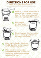Ez-Cup 2.0 Starter Pack | Reusable K Cup Coffee Pod Capsule with 25 Disposable Paper Filters (Starter Pack)