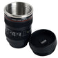 Stainless Steel Camera Ef24-105Mm Coffee Lens Mug White Black Coffee Mugs Creative Gift Coffee Cups Canecas Tazas Vaso Caf