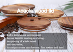 Glass Canister with Wood Lid,Tea Canisters for Loose Tea,Airtight Tea Containers,Airtight Glass Container for Loose Leaf Tea,Coffee Bean,Glass Jar Wood Lid,39 Fluid-Oz (1.2 Quart)