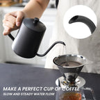 Pour over Coffee Kettle Mini 20 OZ Gooseneck Kettle Spout Coffee Pots Drip Coffee Maker Kettle Long Narrow Stainless Steel Pour over Kettle