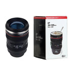 Stainless Steel Camera Ef24-105Mm Coffee Lens Mug White Black Coffee Mugs Creative Gift Coffee Cups Canecas Tazas Vaso Caf