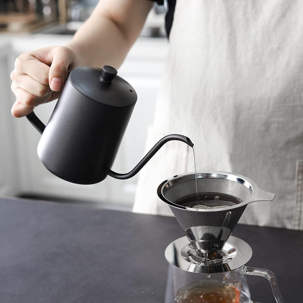 Pour over Coffee Kettle Mini 20 OZ Gooseneck Kettle Spout Coffee Pots Drip Coffee Maker Kettle Long Narrow Stainless Steel Pour over Kettle
