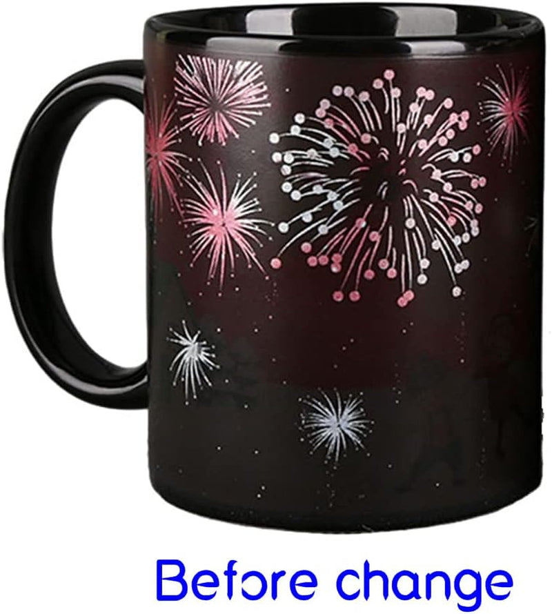 Christmas Coffee Mug Magic Heat Changing Mug 12 Oz Color Changing Mug Heat Sensitive Coffee Mug with Gift Box Holiday Coffee Mug Christmas Mugs for Women,Men,Kid,Family, Friends (Xmas Tree)