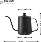 Pour over Coffee Kettle Mini 20 OZ Gooseneck Kettle Spout Coffee Pots Drip Coffee Maker Kettle Long Narrow Stainless Steel Pour over Kettle
