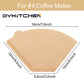 Size 4 Coffee Filters, 8-12 Cup, Set of 200, Coffee Filters 4 Cone Paper, Natural Unbleached Paper Filters for Pour over Coffee Dripper and Coffee Maker