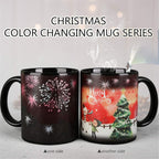 Christmas Coffee Mug Magic Heat Changing Mug 12 Oz Color Changing Mug Heat Sensitive Coffee Mug with Gift Box Holiday Coffee Mug Christmas Mugs for Women,Men,Kid,Family, Friends (Xmas Tree)